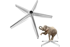 Omyoffice Office Chair Base Replacement Parts -Heavy Duty Reinforced Sturdy Metal Leg Desk Chair Base Replacement (2200Lbs),Universal Gas Cylinder and Caster Sockets 28",Silver