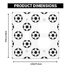 Pznen 2-Gang 1-Toggle/1-Duplex Wall Plate, Soccer