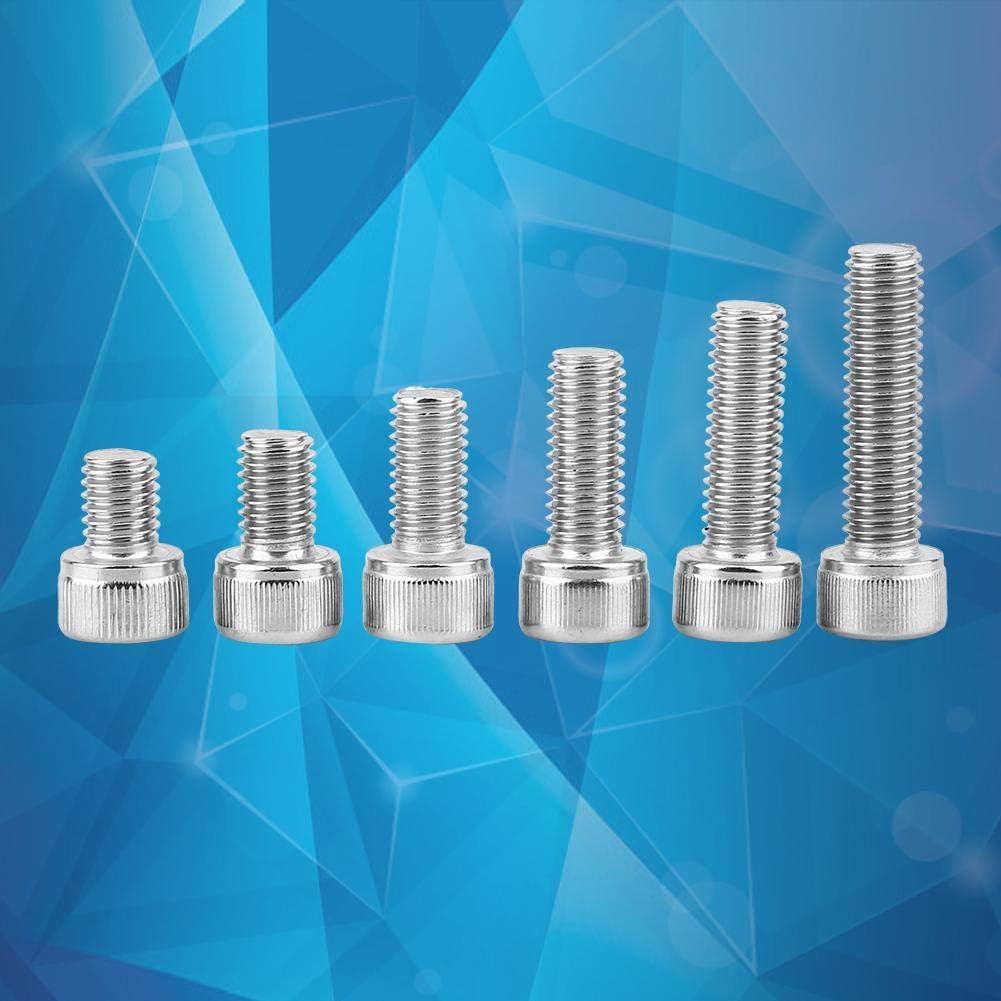 TOPINCN Screws Nuts Washers Set M3/M5/M6/M8 Ss304 Stainless Steel Hex Socket Head Cap Screws With Hex Nut Washers Assortment Kit(M8 60Pcs) - Image 4