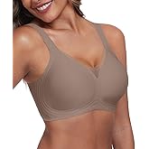 Kinnette Women's Wireless Bras Full Coverage V Mesh Padded Bralette No Underwire Seamless Comfortable Everyday Bra