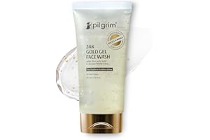 Pilgrim 24K Gold Gel Face Wash | Korean Beauty Secrets | Deep Cleanser for Radiant Glow | White Lotus & Lactic Acid | Hydrati