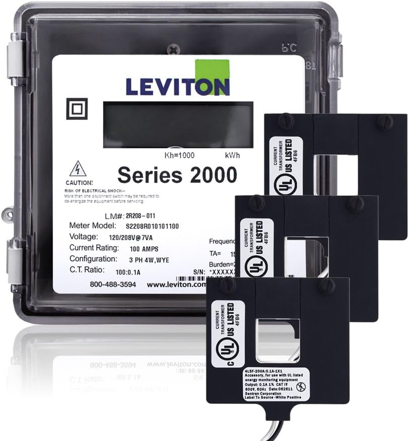 Leviton 202082W Series 2000 120/208V 3P4W 200A Outdoor kWh
