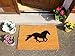 CKB LTD Horse Novelty Doormat Unique Doormats Front/Back Funny Door Mats Made with A Non-Slip PVC Backing - Natural Coir - Indoor & Outdoor