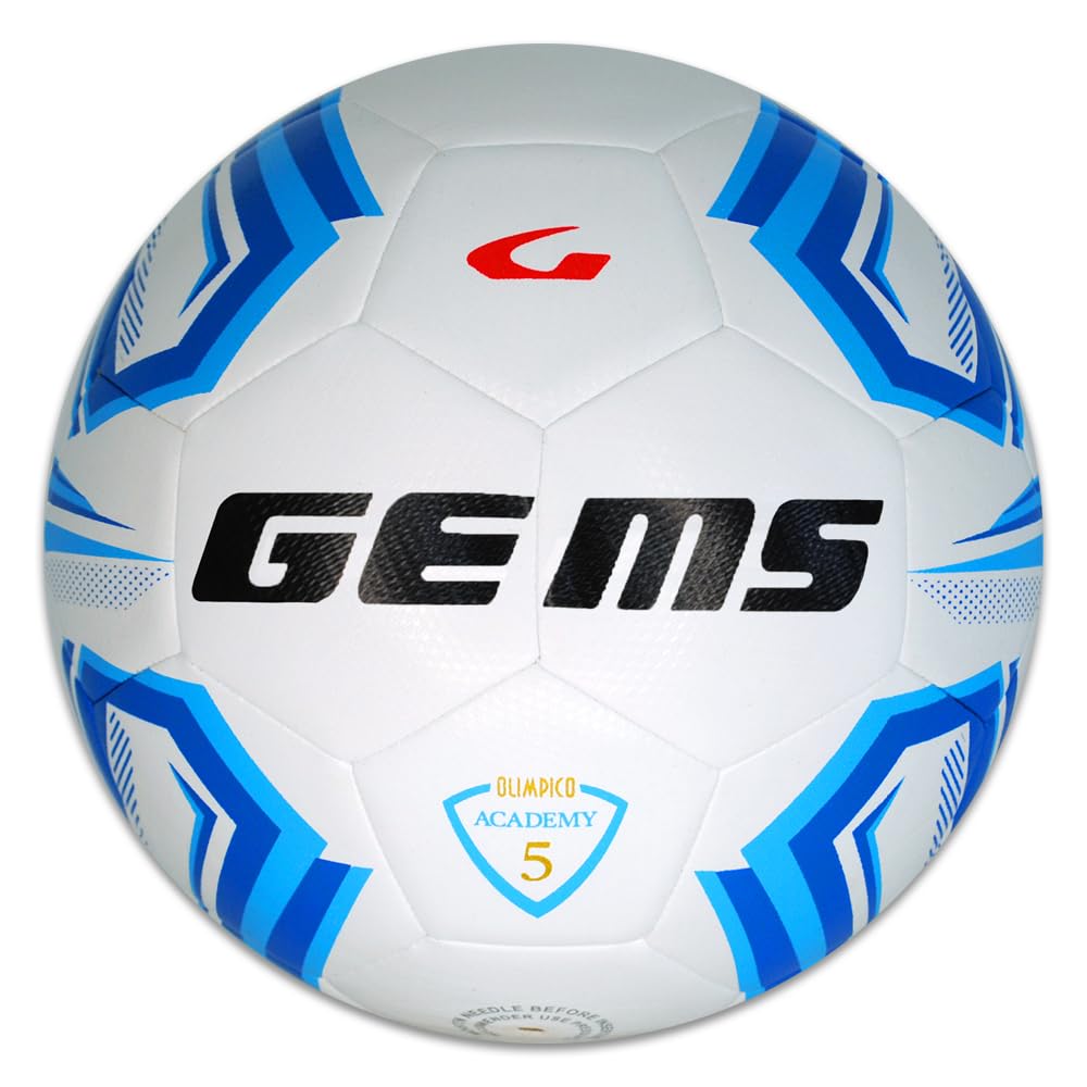 GEMS UN07-0302 Olimpico Academy Unisex Recreational Football White/Blue Size 5