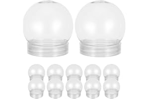 BESTOYARD Pack of 20 3-Inch DIY Snow Globe Water Globe, Clear Plastic with 55mm Screw Off Cap Reusable Kit for DIY Crafts, Xmas, Fillable Projects