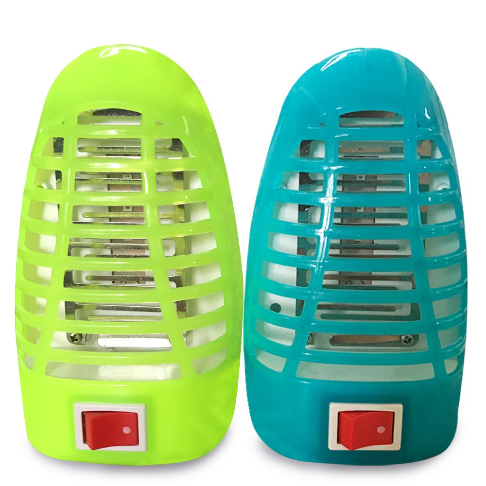 Vone Electronic Insect Killer, Bug Zapper Night Lamp Household Fly Killer, Insect Control Electronic Repellent, Auto To and Off Safe Children Pets (2 Pack)