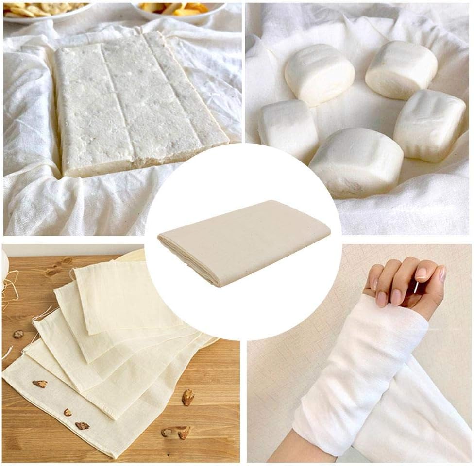 Prosaice Cheese Cloth -Cotton Filter Gauze Cheese Cloth,Reusable Ultra Fine Organic Cheesecloth, For Cooking Food, Nut Milk Bag, Cheesemaking, Kitchen Strainer judicious