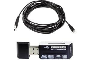 Excelshoots Compatible USB Cable for Canon EOS Rebel T7i DSLR Camera, and USB Computer Cord for Canon EOS Rebel T7i Digital SLR Camera 15-Feet