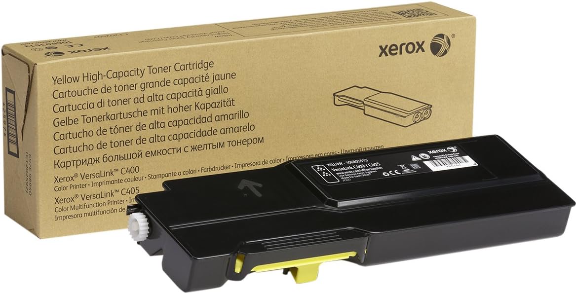 Genuine Xerox Yellow High Capacity Toner Cartridge (106R03513) - 4,800 Pages for use in VersaLink C400/C405