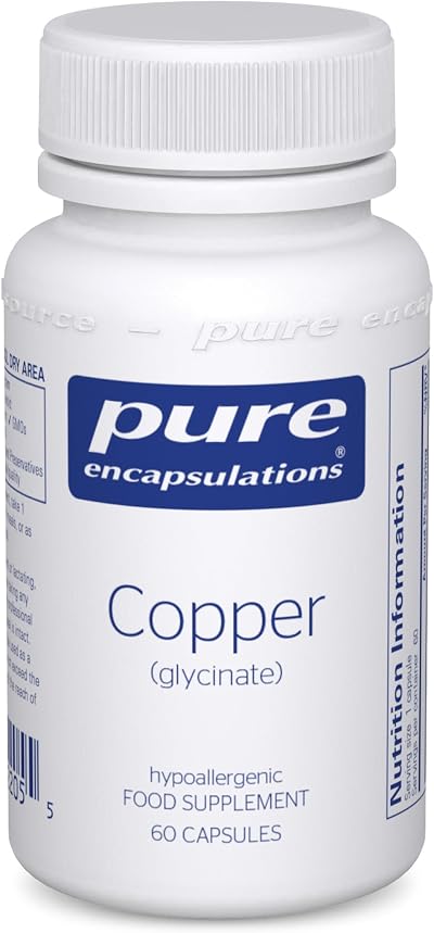 Pure Encapsulations Copper Glycinate 60 Capsules Immune Support