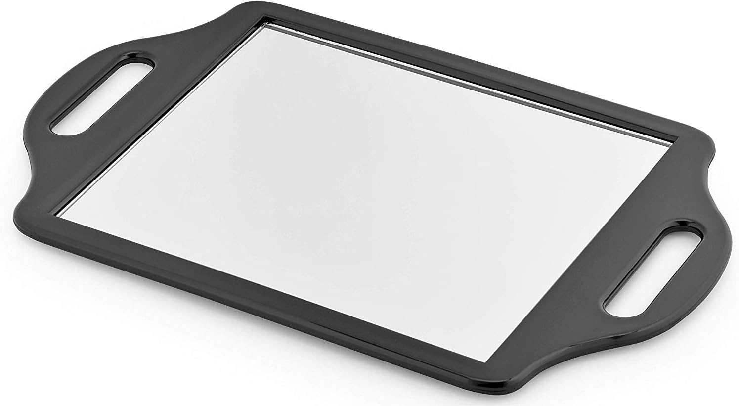 X-Large Barber Handheld Mirror with Twin Comfy Handles, Big & Long Back of Head Self Cut Mirror For Men's Haircut - Image 3