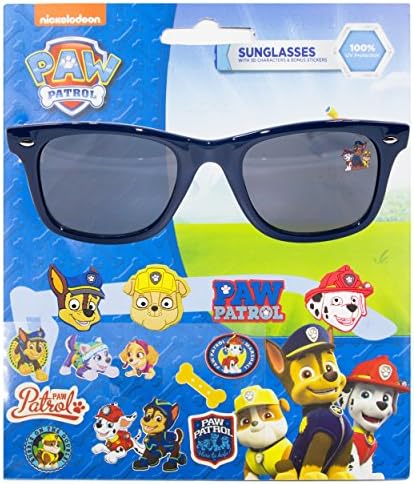 Nickelodeon Paw Patrol Kid's Sunglasses with 3D Slide-on Characters Blue