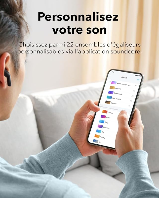 par Anker K20i Écouteurs Bluetooth sans Fil Semi-internes