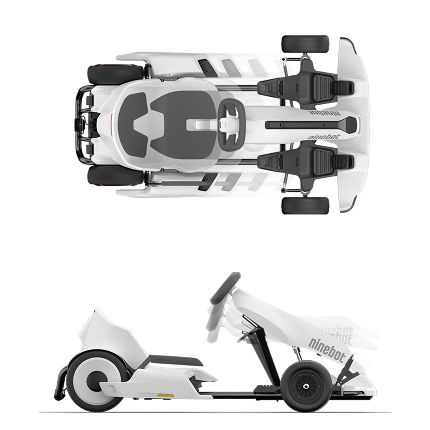 Ninebot Electric GoKart Kit for Segway miniPRO Ninebot S, 12.4 Miles Range, 15 MPH Top Speed