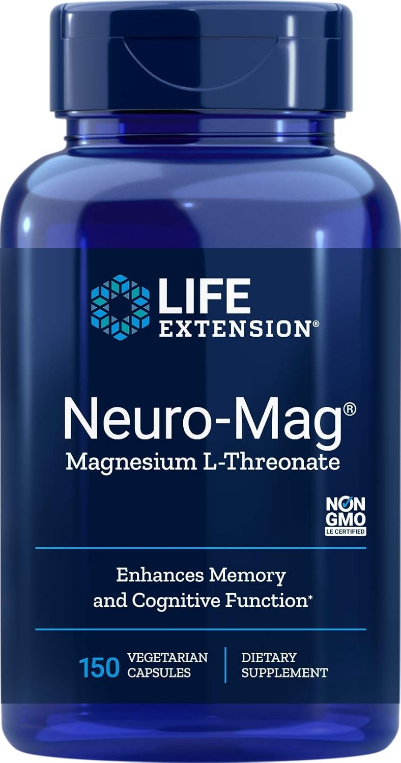 Life Extension Neuro-Mag Magnesium L-Threonate, 90 Vegetarian Capsules: Health & Personal Care