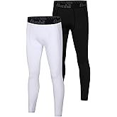 Runhit Boys Compression Leggings,Youth Athletic Tights Basketball Compression Pants,Boys Base Layer Pants Sports Legging