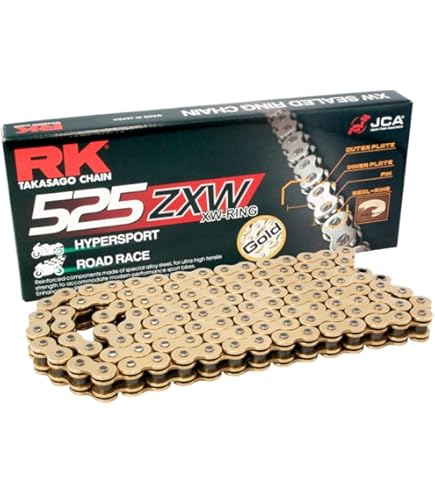 アクセサリー M Amazon.com: RK Racing Chain BL525ZXW-150 Black Scale 150 Link XW