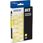 Epson 812 DURABrite Ultra Ink Standard Capacity Yellow Cartridge (T812420-S) Works with Workforce Pro WF-7310, 7820, 7840, EC