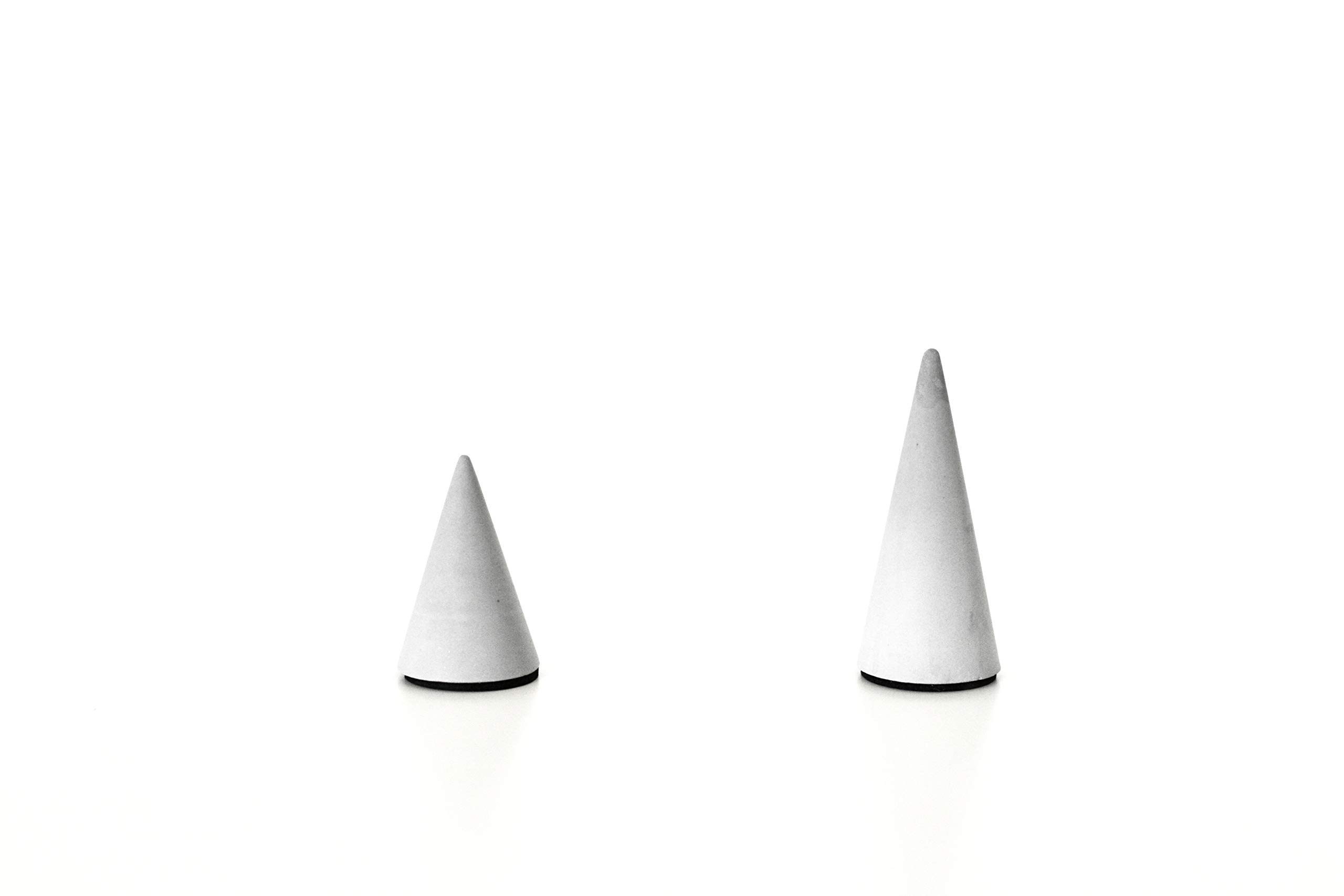 anaan Conic Ring Holder Jewellery Stand Organiser Storage Cone Ring Display Concrete Industrial Geometric Show Case Table Decor (Set of 2 Cone, L+S)