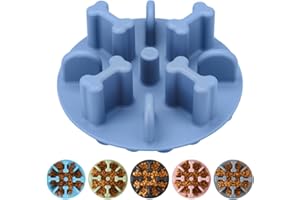 Animire Soft Silicone Anti-Choking Puzzle Feeder Insert - Compatible with Regular Elevated Dog Bowls, Anti-Slip Slow Down Eating Insert