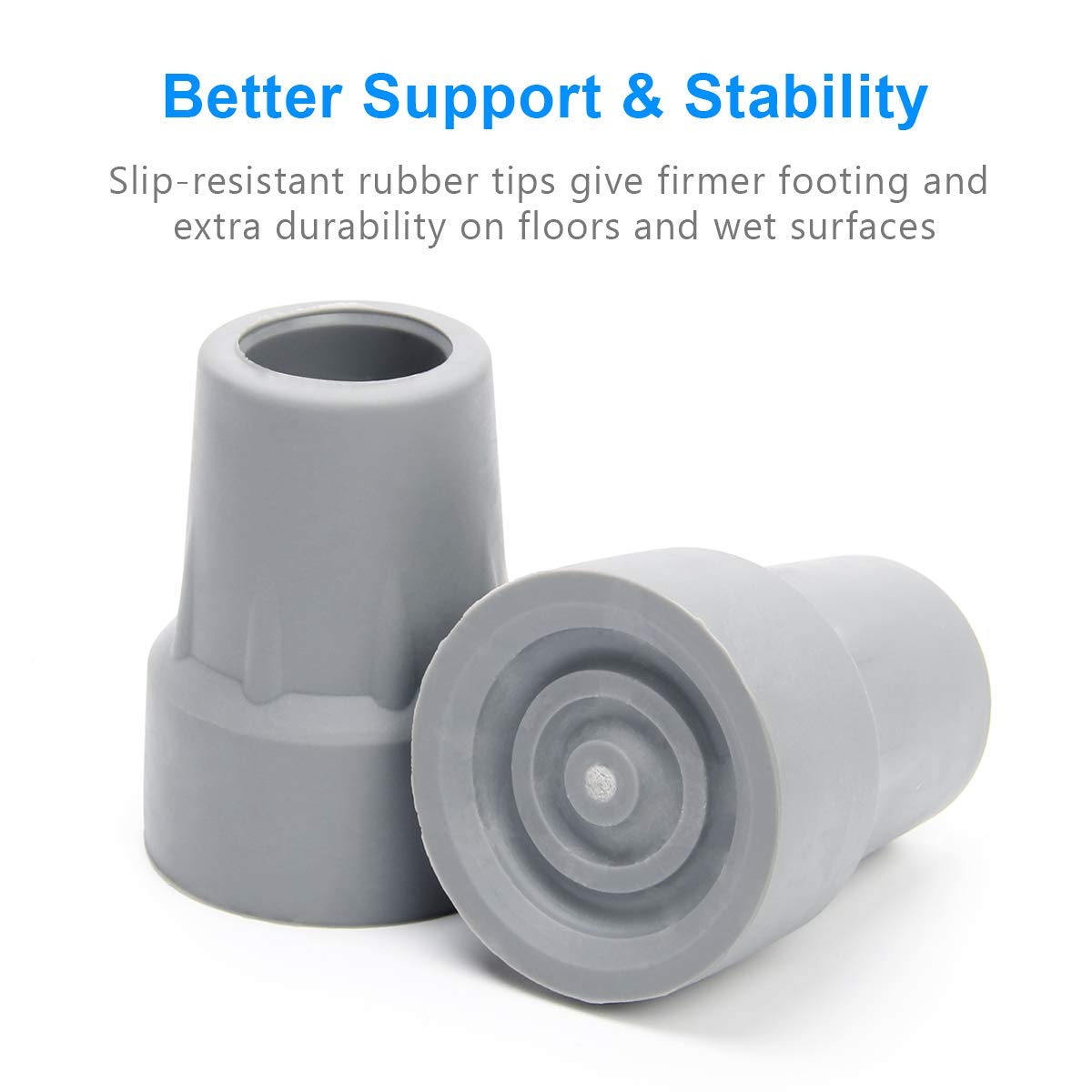 Replacement Crutch Pads, AHIER Padding for Walking Arm Crutches, Hand Grips, and Feet Caps, Fits Standard Aluminum Crutches 6 Pieces-Set