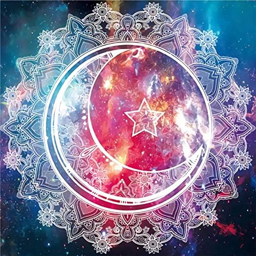 Creative Diamond Painting Kits for Adults, 5D Crystal Diamonds Art with Accessories Tools, Star Moon Sun Picture DIY Art Dotz Craft for Home Décor, Ideal Gift or Self Painting