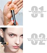 MSQ Makeup Flat Top Kabuki Foundation Brush - Vegan Stippling Blending view 3