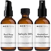 MedPeel Salicylic Acid Peel 30% Essential Peel Kit, Includes Peel, Prep, Neutralizer, Deep Strength Professional Grade Chemical Face Peel for all Skin Tones, 1oz/30ml (Kit of 3)