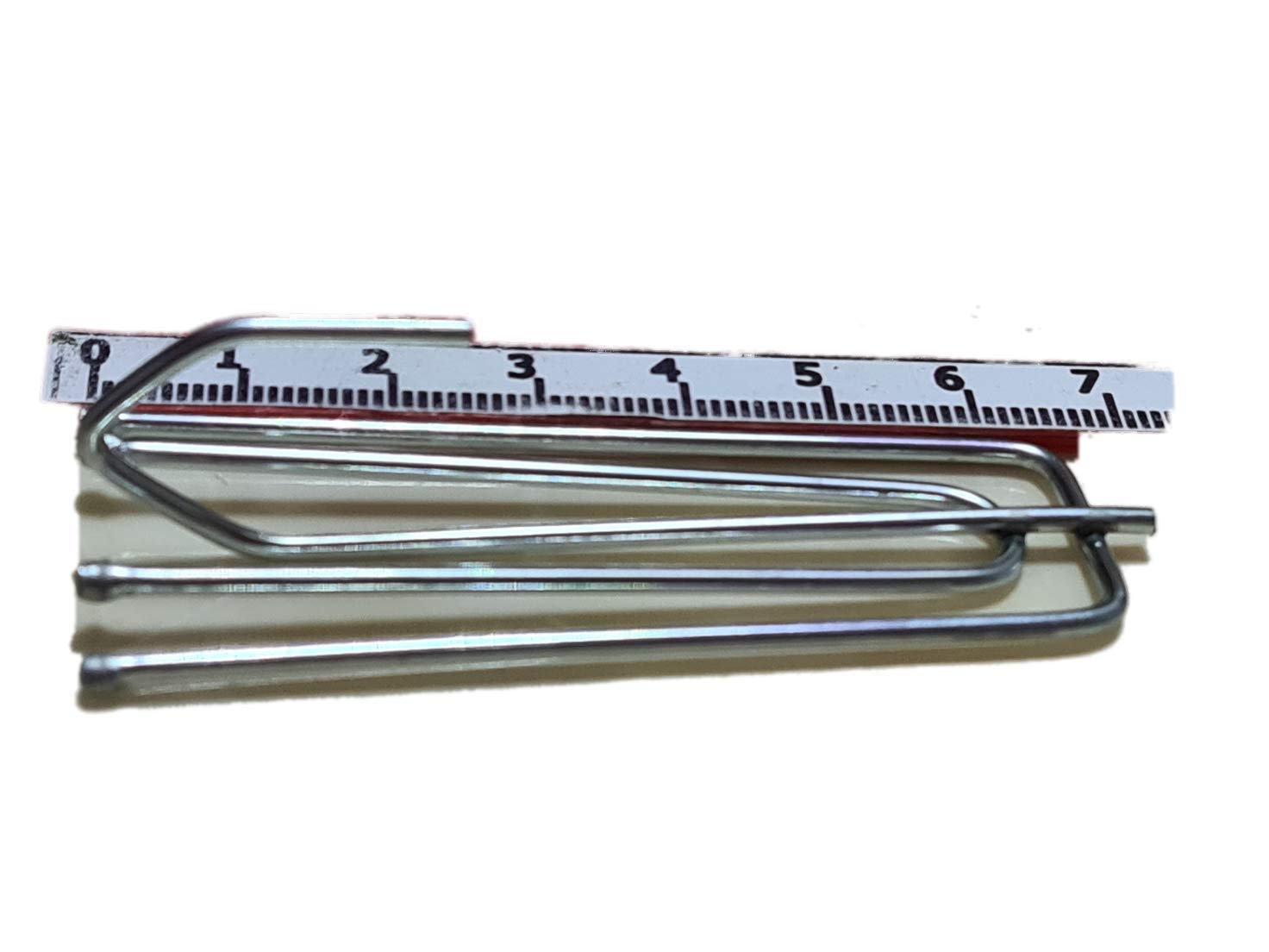 HomeElabador 40 Metal Deep Pinch Pleat Prong Curtain Hooks Galvanised Curtain Tape Hooks Pins (40 Pinch Pleat Hooks Silver)