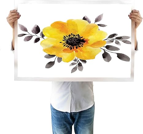 Amazon Co Jp Satvshop アートワーク ペイント フラワー デコレーション キュート フローラル セット 異なるタイプの花 草 希望 季節 トレンディ イラスト マルチ 寝室 リビングルーム 廊下に最適 27 5wx39 3l Inch ホーム キッチン