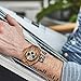 Bewell W116B Mens Wooden Watch with Date Day Luminous Hands Lightweight Retro Wrist Watch (Zebra Wood)
