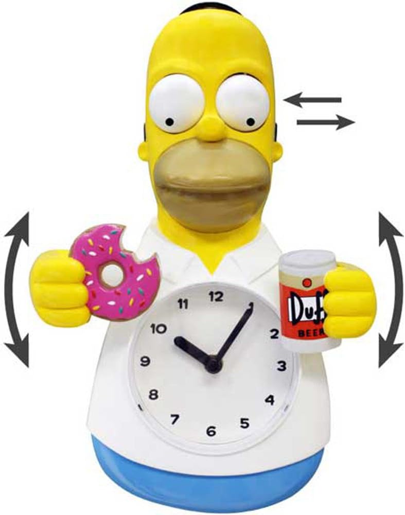Homer Simpson 3d Motion Wall Clock Clocks Home Foodmodeir