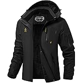 ASPO Women's Ski Jacket Waterproof Winter Jacket Insulated Warm Fleece Lined Windproof Snow Coats with Hood Snowboarding