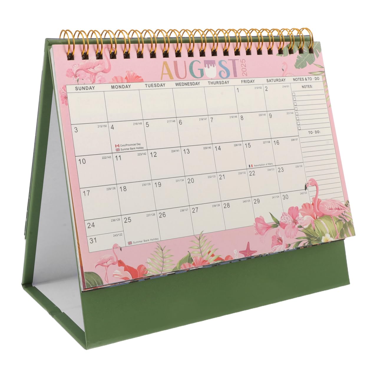 Desk Calendar 2026 Monthly Desktop Calendar 2026 Stand Flip Planner For Home Office - Green