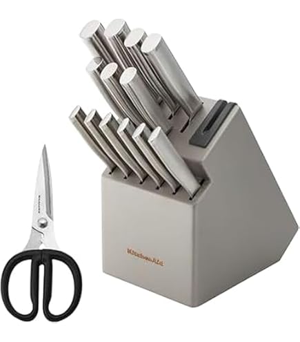 かなけい44枚セット Amazon.com: KitchenAid Classic Natural Knife Block Set with Built