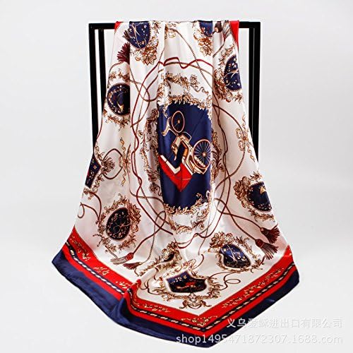 SAFZES Women Scarf Scarves 90cm printed silk satin scarves square Blanket Cape Wrap Shawl Stole,