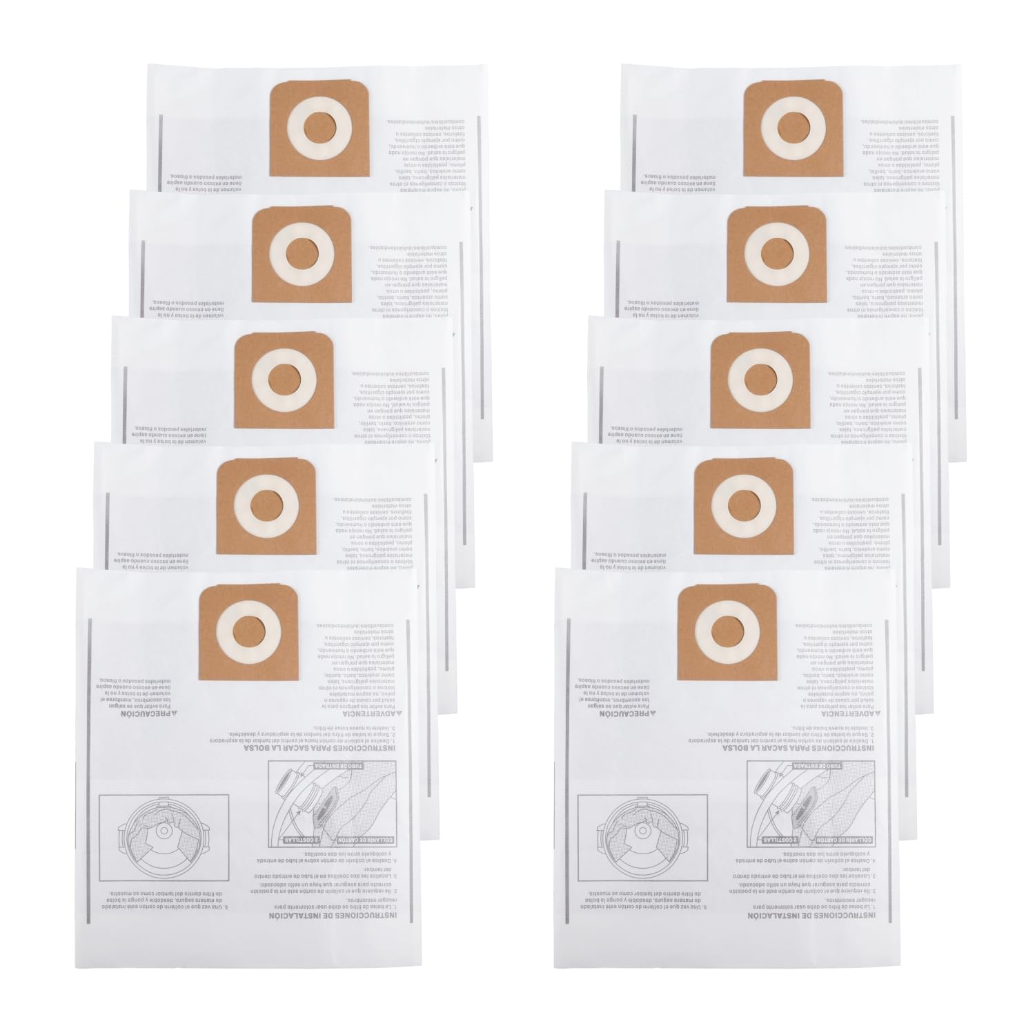 Photo 1 of 10 Pack CMXZVBE38749 Vacuum Dust Bags,Compatible for CRAFTSMAN 16-20 Gallon Wet/Dry Shopvac Dust Collection Bags