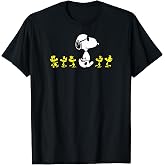 Snoopy and Woodstock Cool Crew Peanuts Design T-Shirt