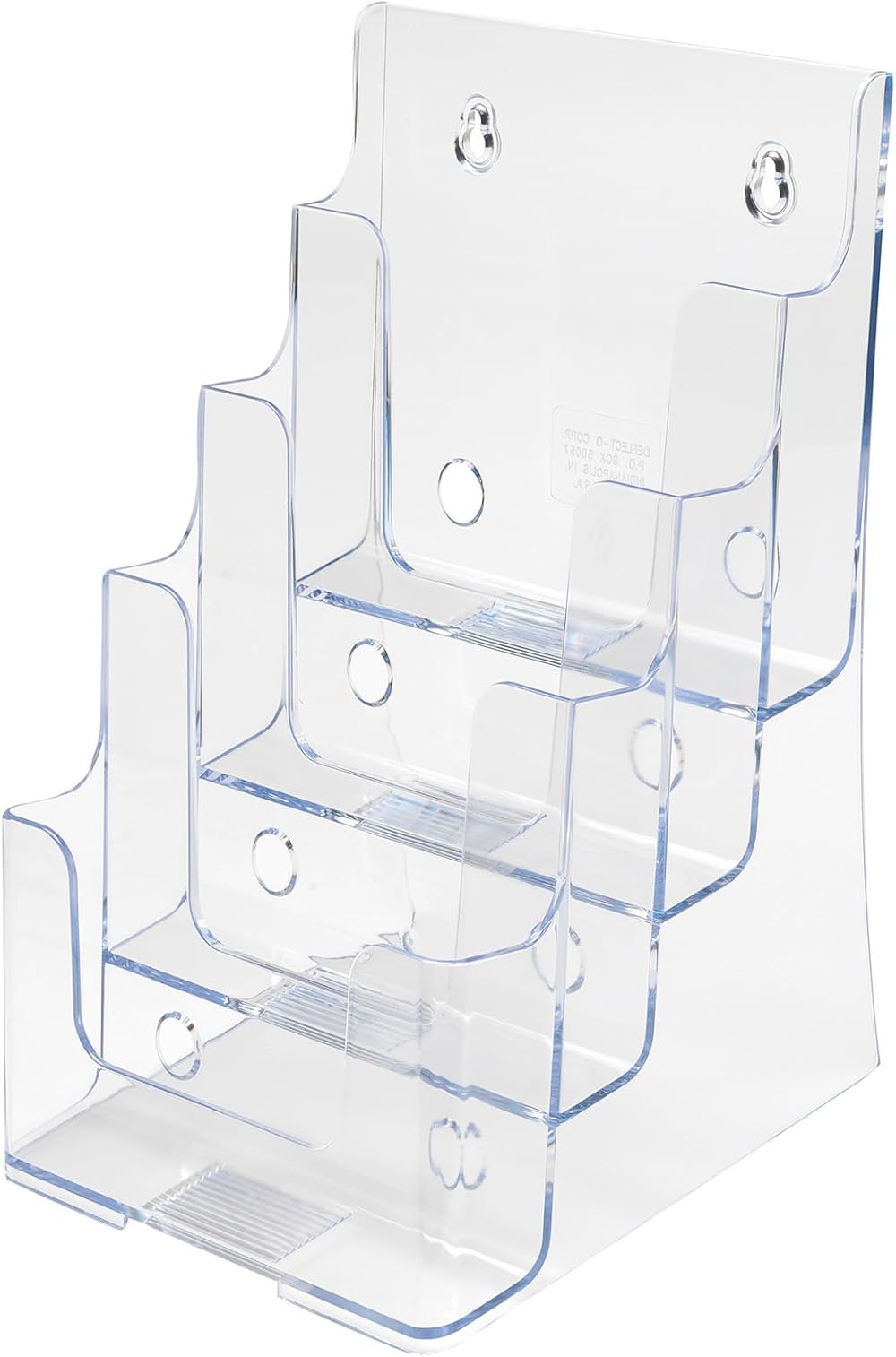 Deflecto Countertop 4 Tier A5 Portrait Literature Holder Black