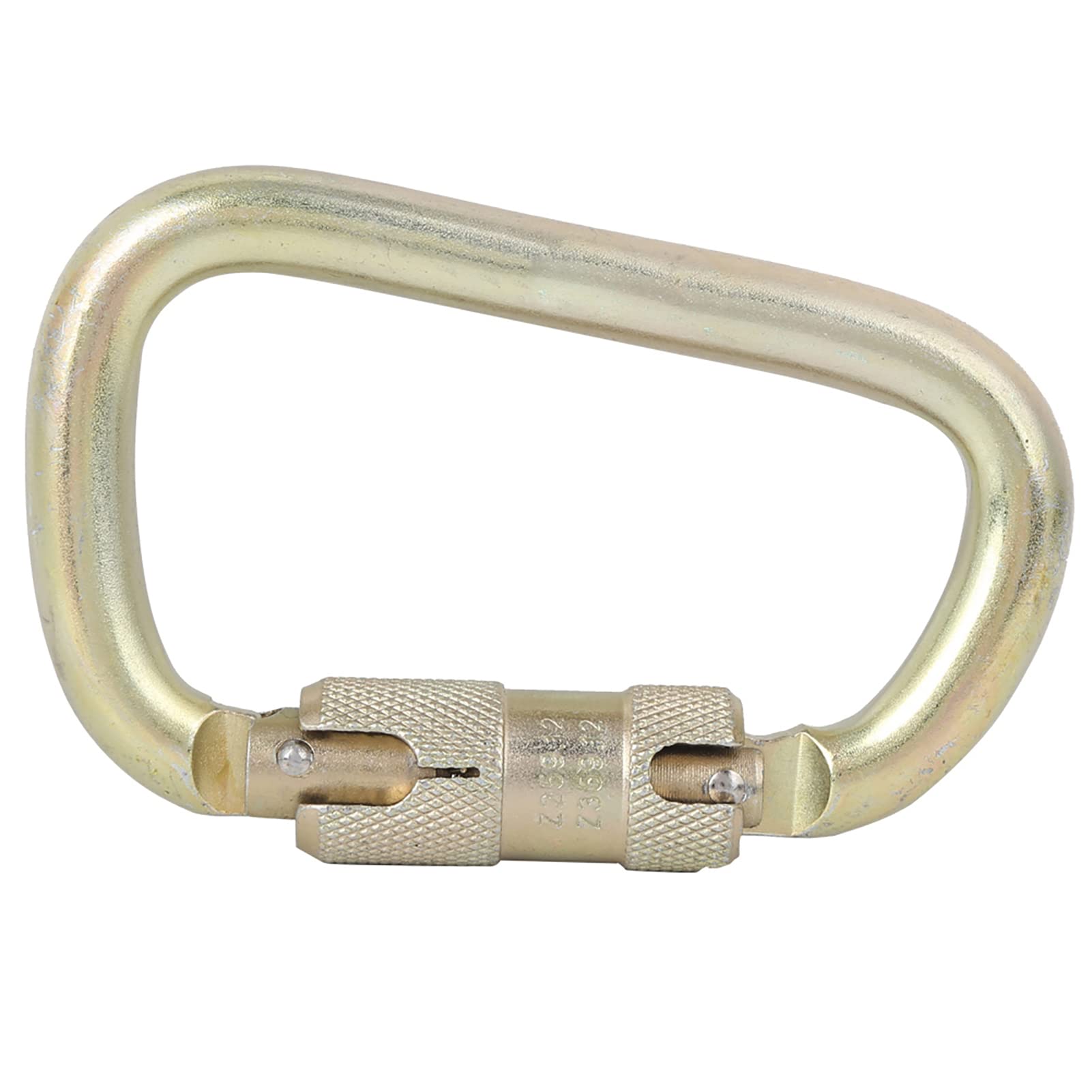 Locking Carabiner Outdoor,High Load Bearing Master Lock D-Shaped Carabiner Steel for Climbing, Rigging, Ropes, Hammocks, Camping(golden) Mountaineering Camping Supplies Climbing And Camping Equipment