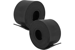 RHBLME 2 Pack Neoprene Rubber Strips, Thick Solid Rubber Roll 1/4 (.250)" Thick X 4" Wide X 10' Long, RubberSheets Use for Gaskets DIY Material, Leveling, Sealing, Supports, Protection, Abrasion