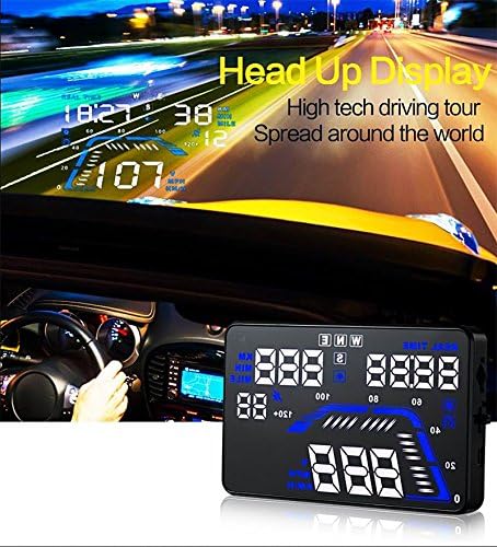 Amazon 車の Hud ヘッドアップディスプレイ Gps スピード メーター Q7 5 5 ユニバーサル速度超過アラーム デジタル車の スピード メーター Km H Mph車の警報システム ワンセグ 地デジチューナー 車 バイク