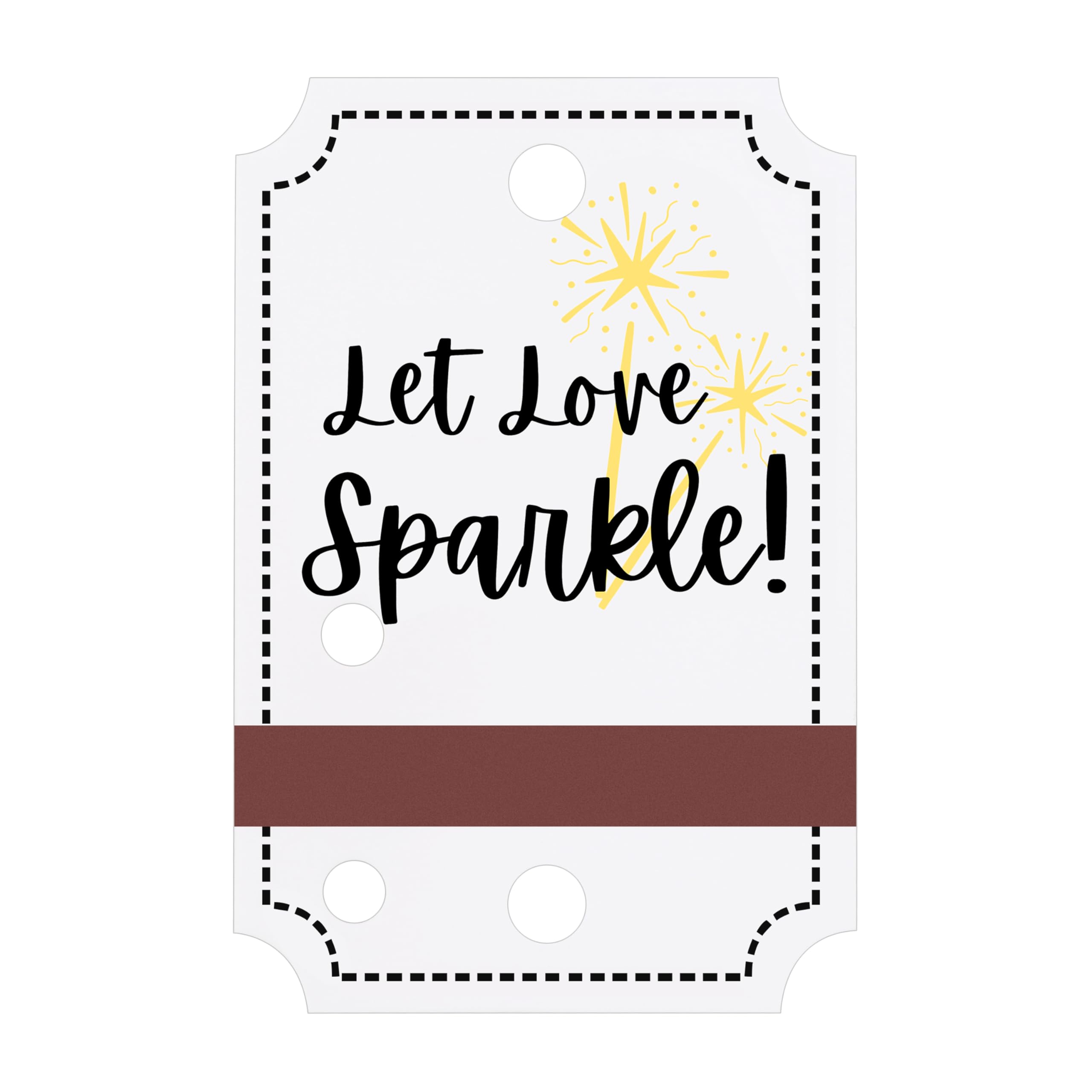 Photo 1 of 100PCS Kraft Wedding Send-Off Tags with Built-in Match Striker, Rustic ‘Let Love Sparkle’ Decor White Paper Sleeves for Ceremony Grand Exit, Anniversary, Parties, Graduation Favors, Engagement Event