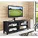 Walker Edison Wren Classic 4 Cubby TV Stand for TVs up to 65 Inches with Mount, 58 Inch, Black