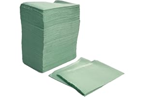 Easyinsmile Disposable Dental Bibs 125PCS 3 Ply Waterproof Tattoo Bib Sheet for Patients Nail Paper Towels (Green)