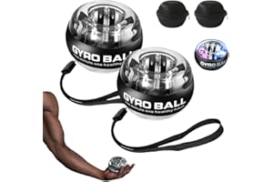 SCAPPOF Curaball Hand Exerciser with Counter, New Torque Ball Hand Strengthener, Metal Hand & Forearm Strengthener With Led Lights, Auto-Start Gyroscopic Wrist Exercise Ball