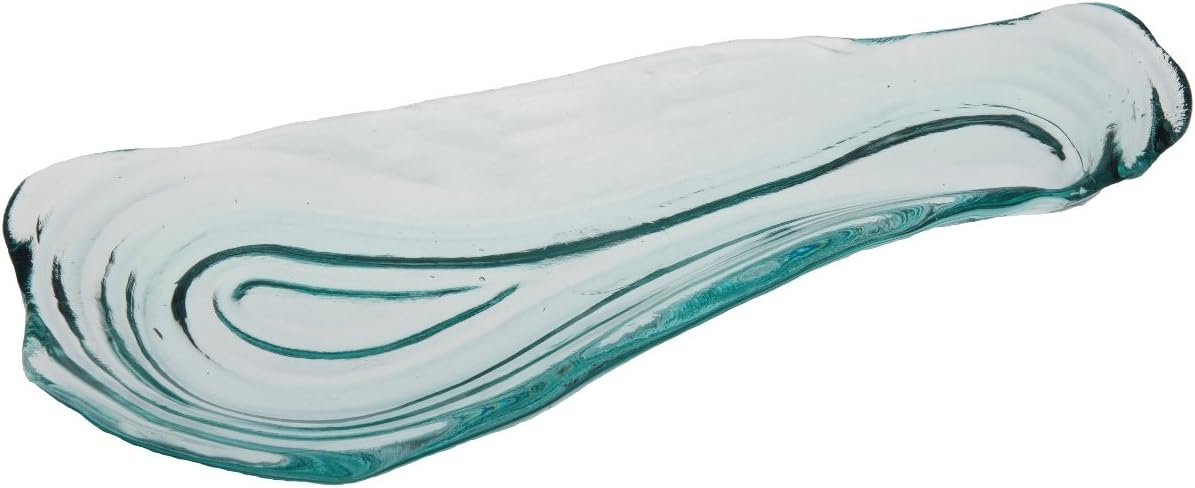 Abigails 158401 Medium Glass Oyster Plate, Clear/Multi-Colour