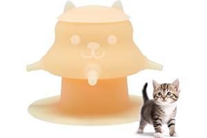 MAKOL Puppy Feeder for Nursing, Kitten Nipples Premium Silicone Nursing Station,Puppy Milk Feeder with 4 Nipples,for Feeding Kittens, Doggie and Rabbits 230ml Capacity