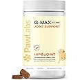 PAWLABS G-Max Joint Support for Dogs - Maximum Strength Hip & Joint Supplement with Glucosamine, Chondroitin, MSM, Green-Lipped Mussel - Relieves Arthritis Pain & Hip Dysplasia - Duck Flavor, 60 Chews