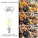 Kohree Candelabra Edison LED Light Bulbs 40 Watt Equivalent, 5000K Daylight White, E12 C35 intage LED Filament Chandelier Candle Bulbs 4W, for Pendant Lighting Fixtures Lamp & Home decor, 6 Pcs